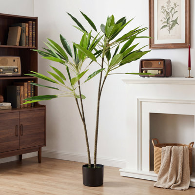 Artificial Dracaena in Pot Set,Faux Green Dracaena Plant,Fake Dragon Tree for Home Decor