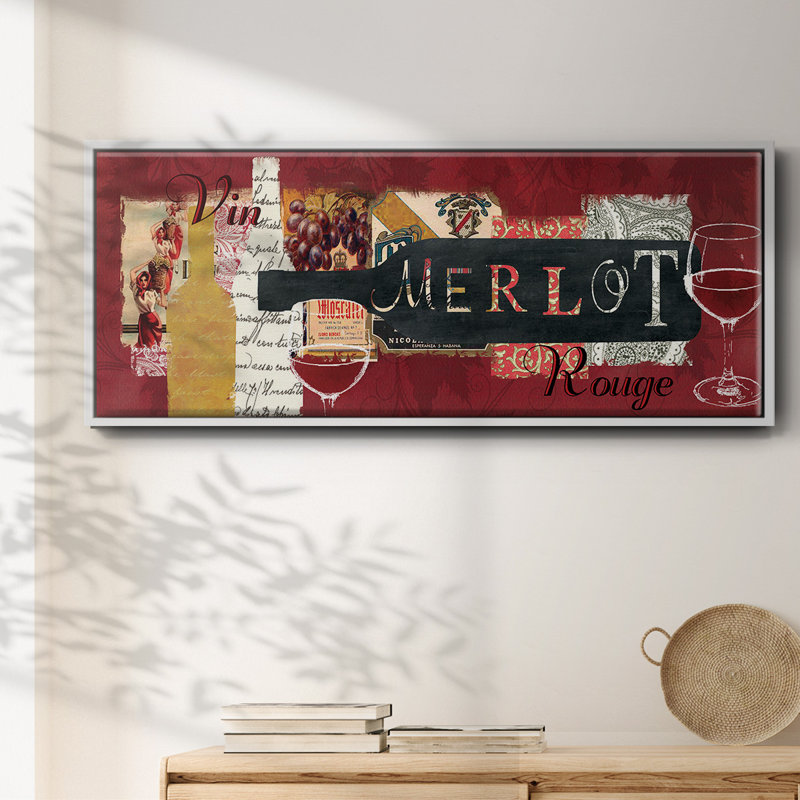 Merlot- Framed Canvas, 24" H x 60" W
