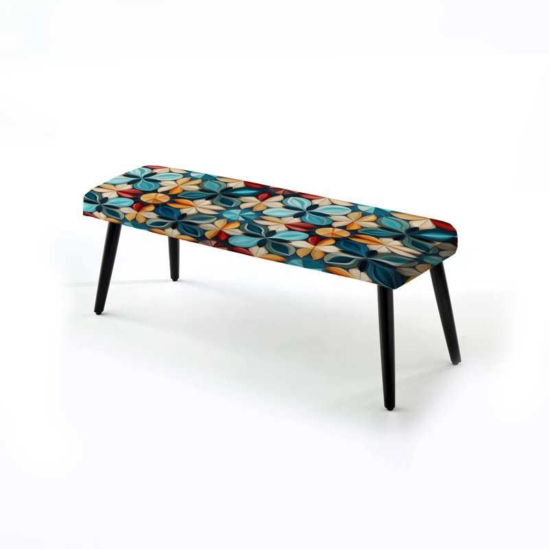 Inner Harmony Exploration Mediation - Banc noir rembourré Ikat