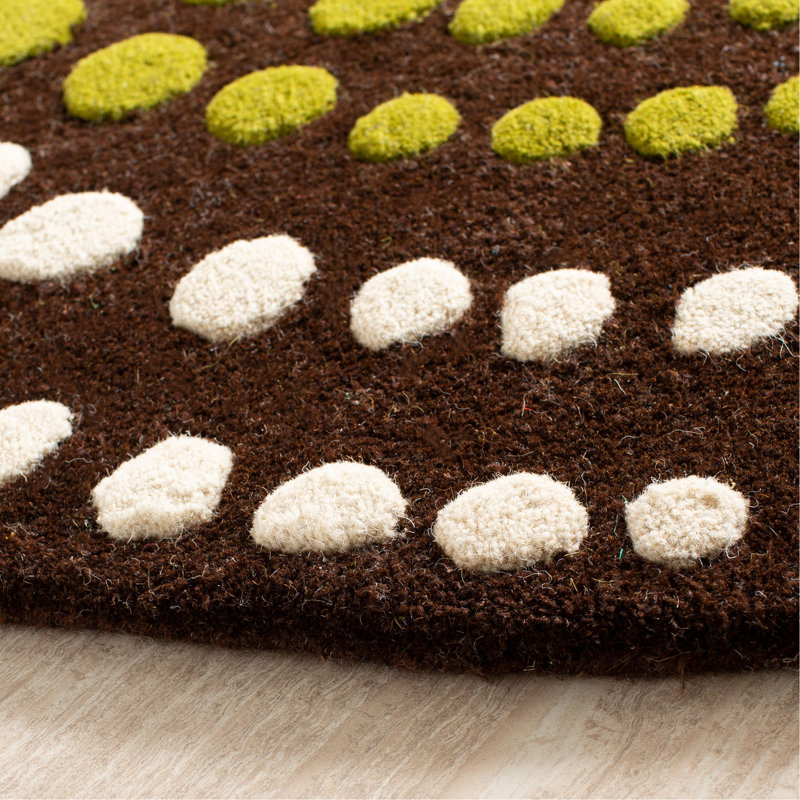 Tapis brun en laine touffeté à la main Campo, Rectangle 2 pi x 3 pi