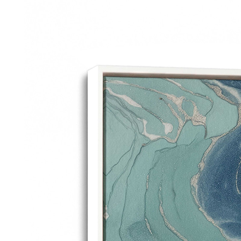 «Shell Yeah Calm», ensemble de 4 impressions, 36 po x 24 po, Toile avec cadre, Blanc opaque