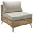 Natural Wicker Outdoor Conversation Set, Modular Patio Furniture With Cushions