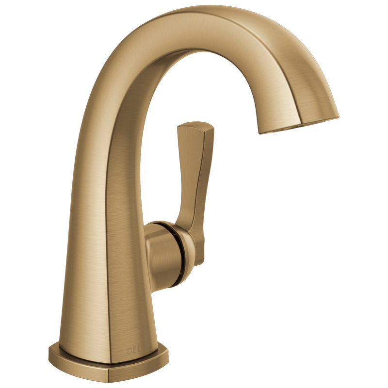 Single Handle Bathroom Faucet, Lumicoat  Champagne Bronze