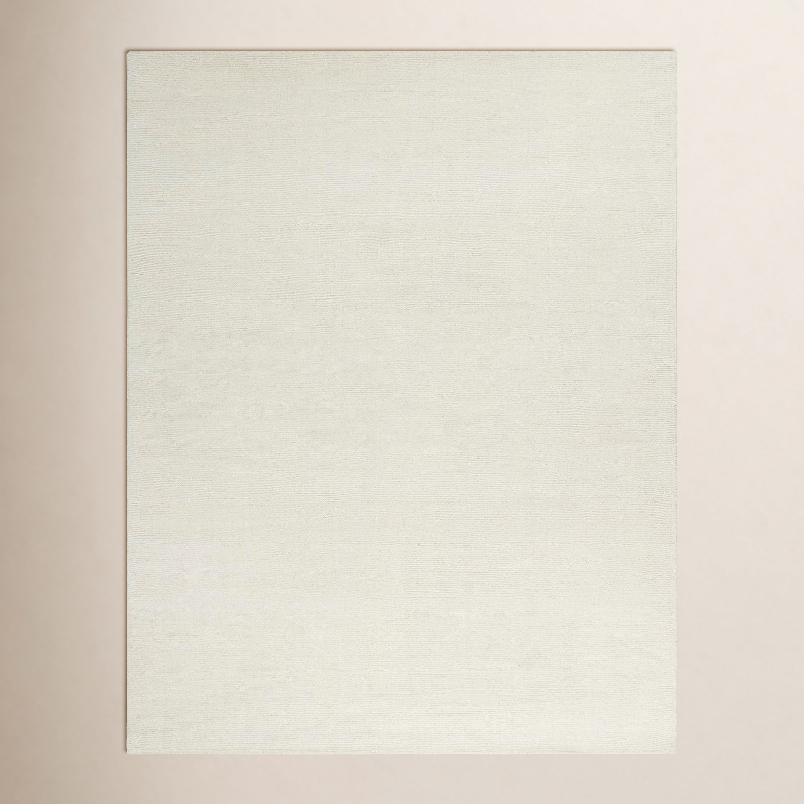 Crowe Light Beige Hand-Loomed Wool Rug, Rectangle 6' x 9'