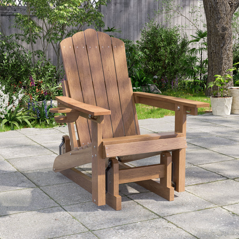 Chaise Adirondack Glider, Teck