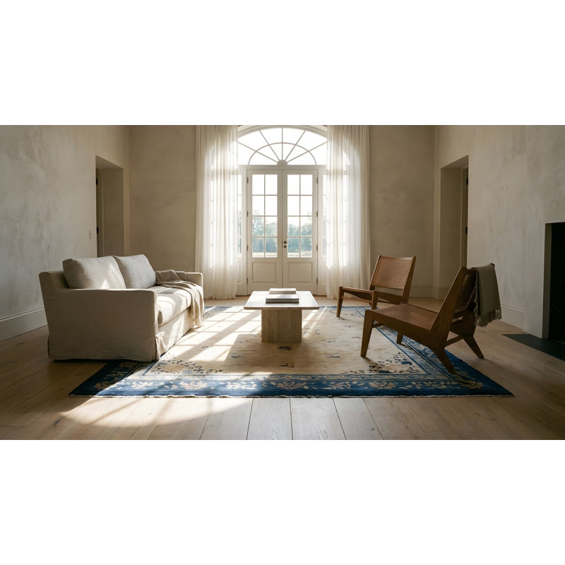 Handmade Wool Floral and Oriental Area Rug
