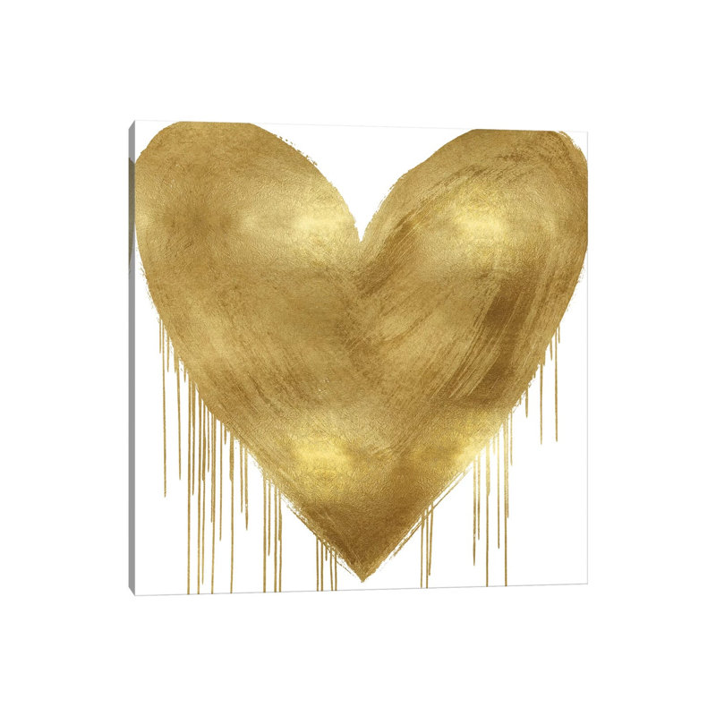 Big Hearted Gold by Lindsay Rodgers - Print on Canvas, Wrapped Canvas, 30.48 cm H x 30.48 cm W