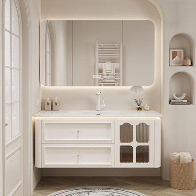 Armoire de salle de bain simple de style français