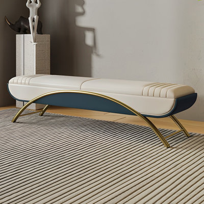 Italian Light Luxury Bed End Stool Storage Stool Upholstered Storage Bench