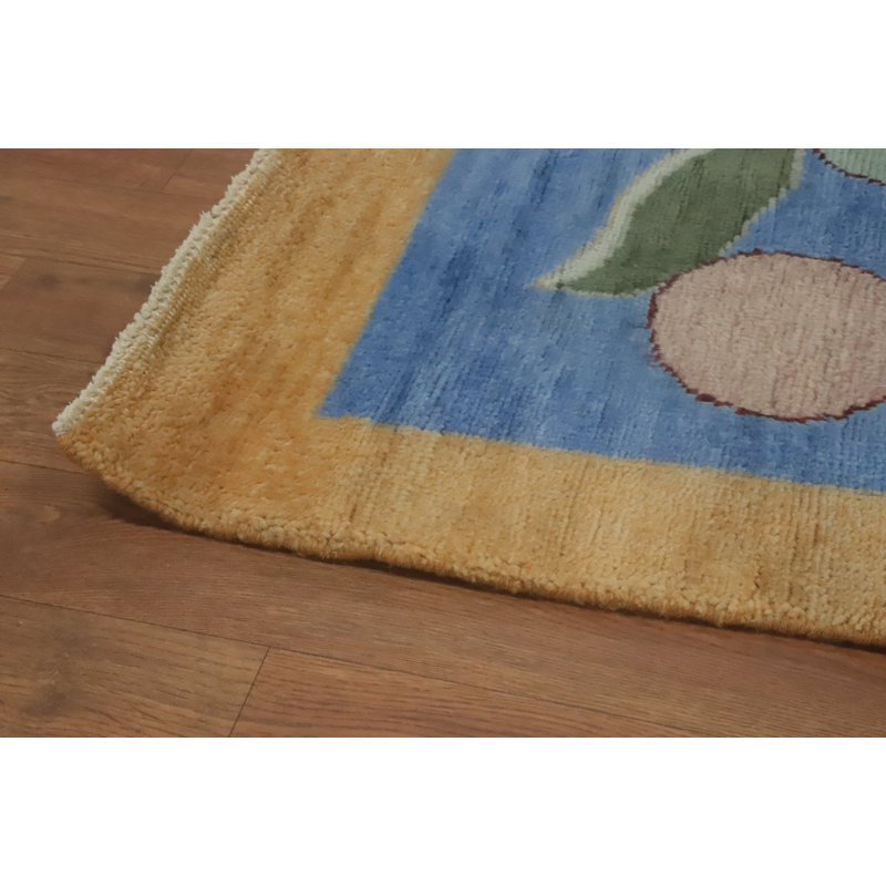 Tapis art déco chinois à teinture végétale 8 x 10