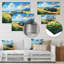 «Green Classic American Car On A Lush Green Meadow», art mural américain en métal-2048131311