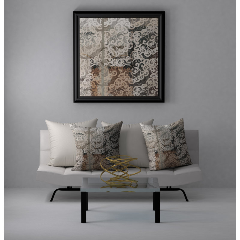 Housse de coussin décorative carrée et insert Coy bouche, 18 po x 18 po