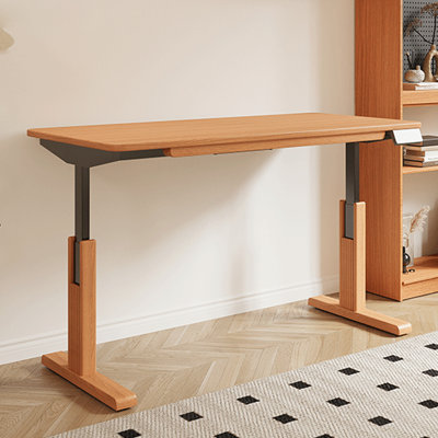 Table en bois de cerisier moderne à hauteur réglable