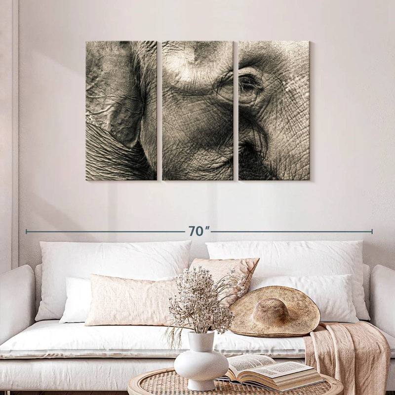 Brampt Wrinkled Elephant Face, 28" H x 45" W