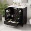 Meuble-lavabo 30 po avec lavabo, une porte avec tablette et trois tiroirs, porte à fermeture en douceur-436944368