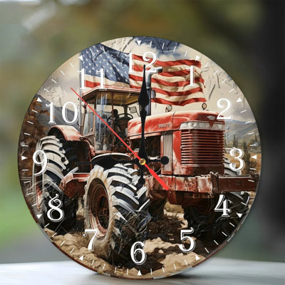 Horloge murale en bois 10 po, mouvement silencieux, à piles (piles AA non incluses), décor artistique, parfait pour les décorations