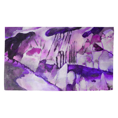 Tapis mauve « Paysage avec pluie » Lepley