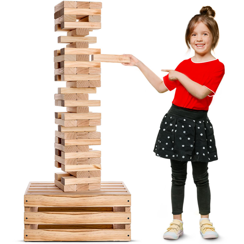 Premium Giant Tower Game w/ Storage Crate