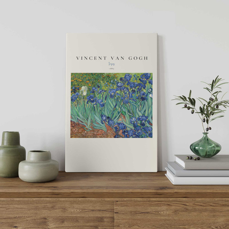 Van Gogh's Irises v2, Toile tendue, H 12 po x l 8 po