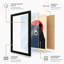 Bear and Rising Sun Minimalist - Framed Print-347085273-347085279