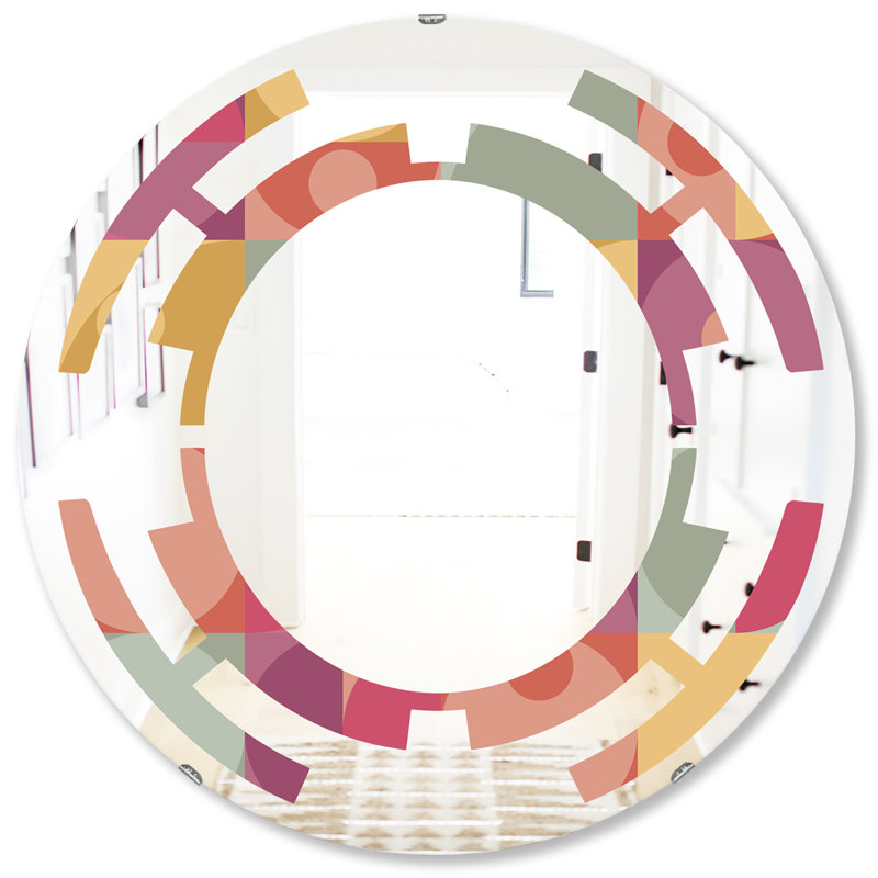 Miroir mural sans cadre Space Geometric Minimal I, 23,6 po x 23,6 po