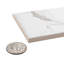 Classico Carrara 6" x 3" Matte Ceramic Bullnose Tile Trim in White/Gray