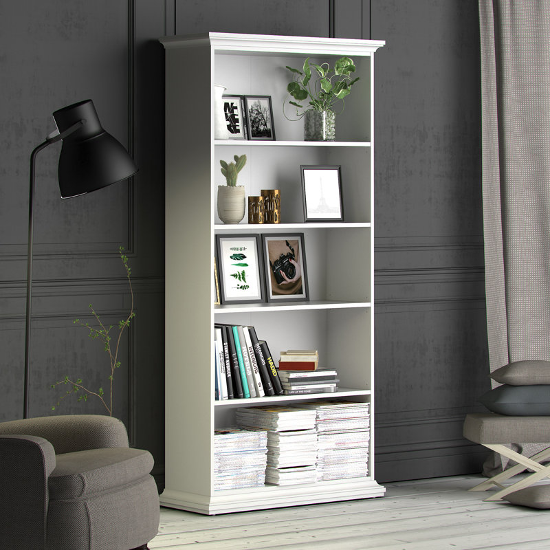 Cherokee 200.76cm H x 96.2cm W Wood Standard Bookcase, White