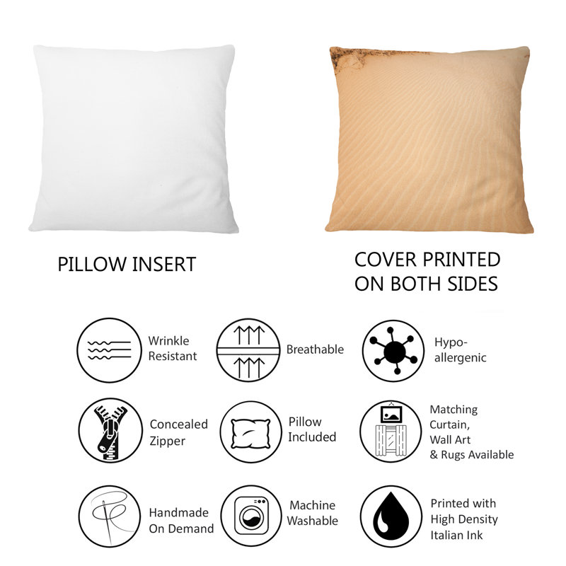 Coussin Rippled Sand In The Desert I