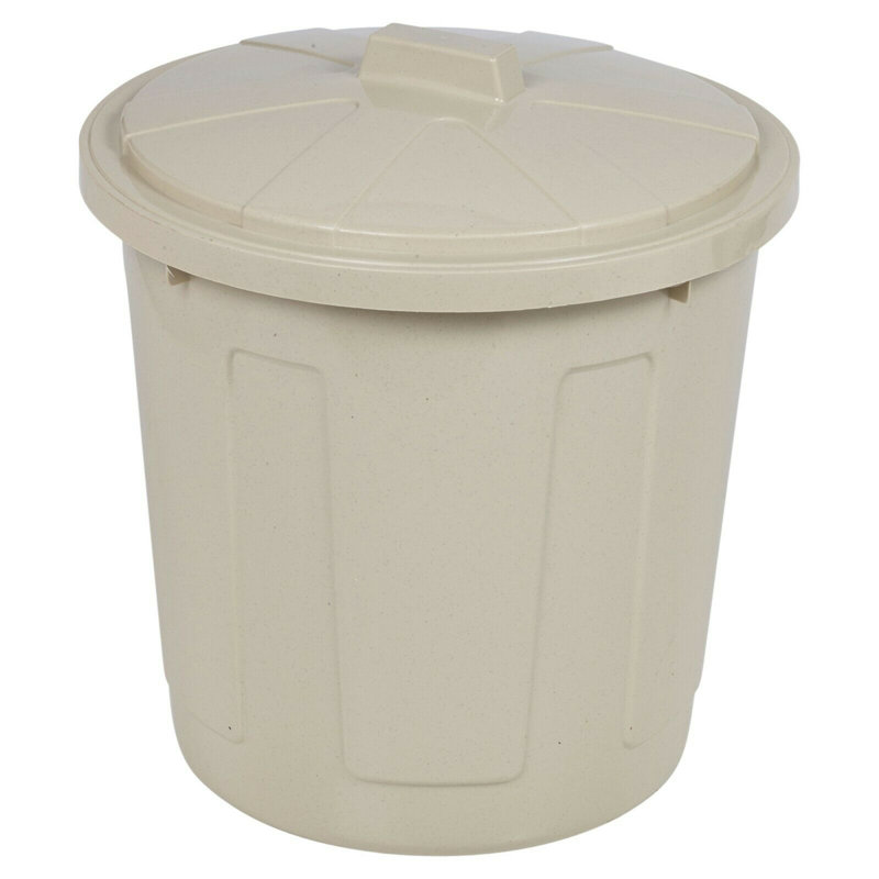Alaina Plastic Manual Lift Kitchen Trash Can - 21L, Beige