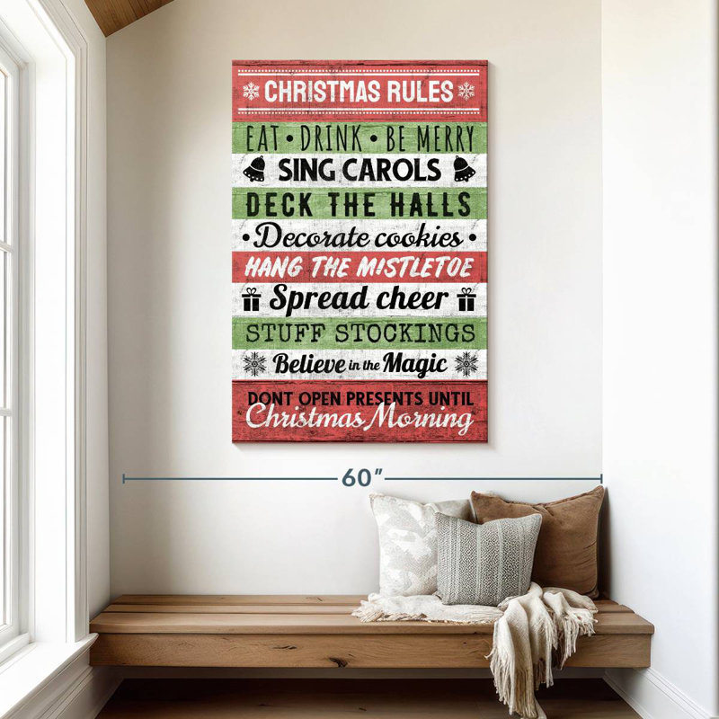 Lelend Christmas Rules, H 48 po x l 32 po