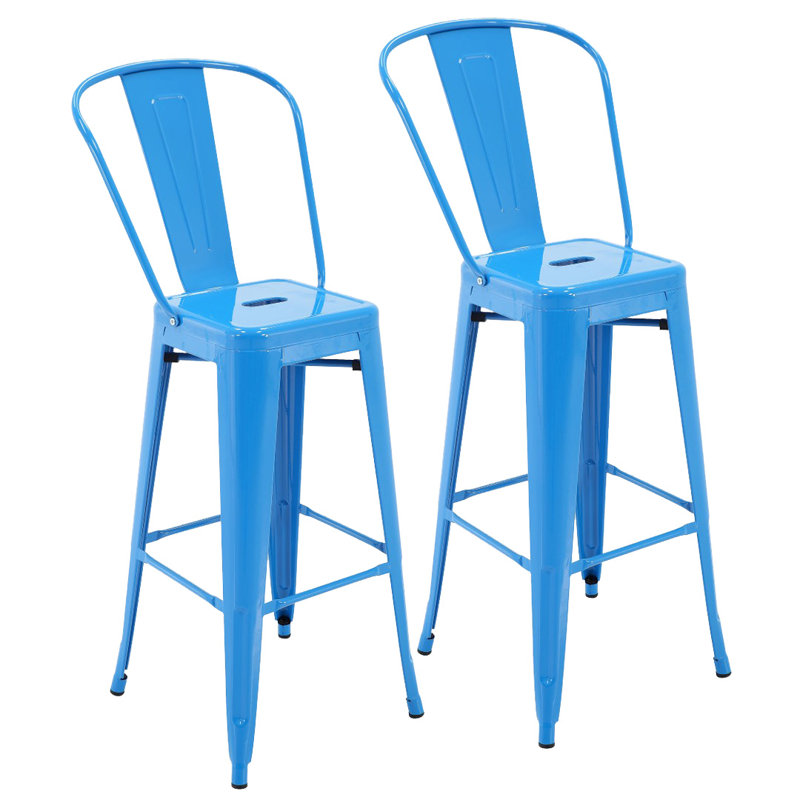 Nostrand Bar Stool, Blue, 30.3''