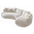 Curved Sofa with Ingenious Shape Beige