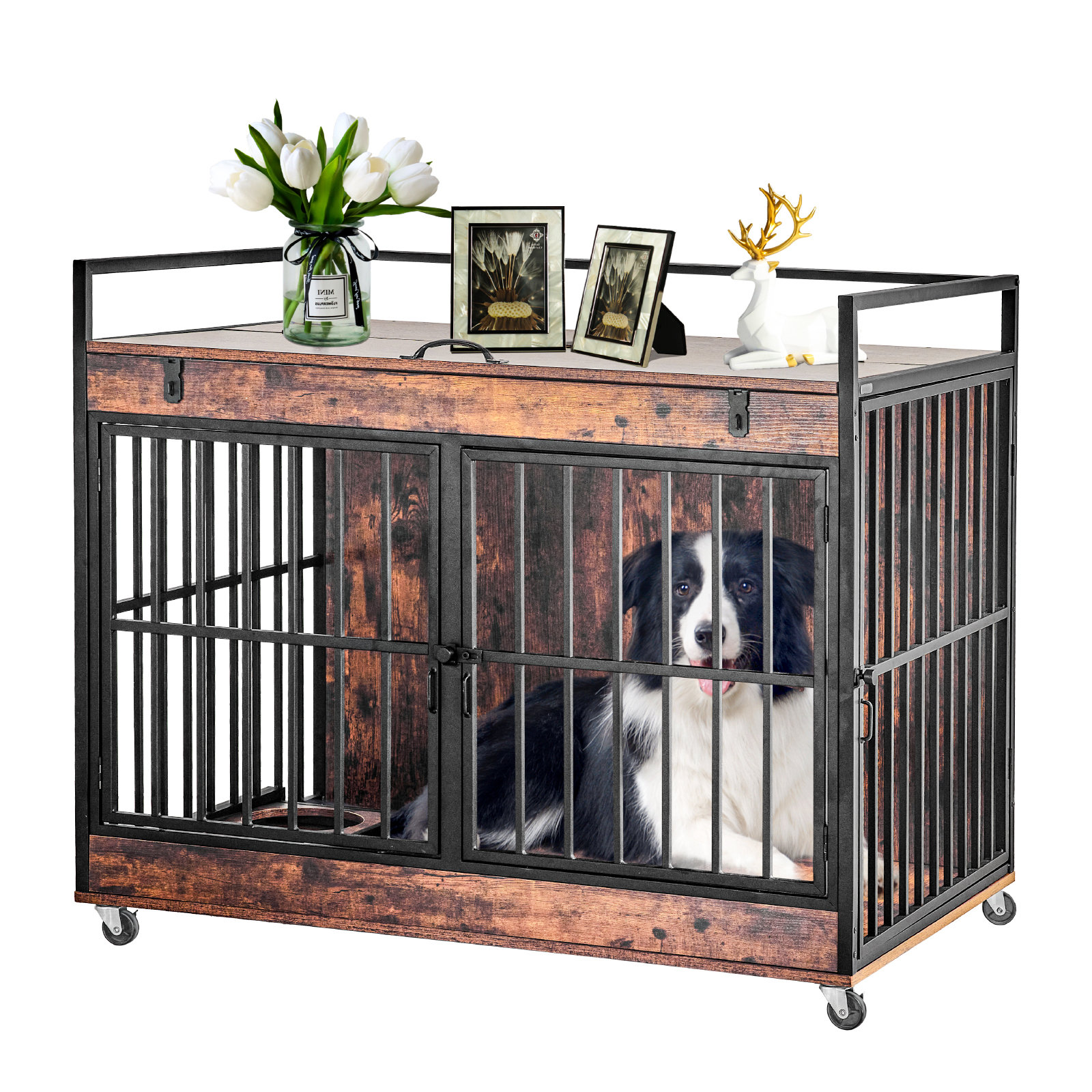 Tucker Murphy Pet™ Furniture Style Dog Crate Large Dog Kennel End Table