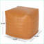 Repose-pieds carré multi-usage 16 po x 16 po x 16 po | Caramel | Similicuir-621958818