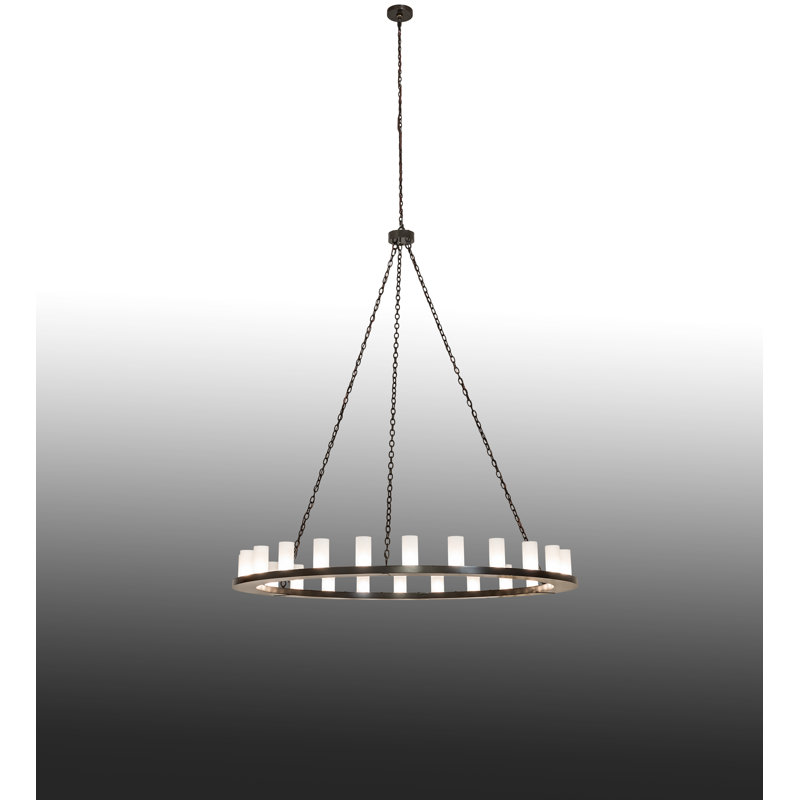 24 - Light Wagon Wheel Chandelier