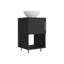 Meuble-lavabo simple avec lavabo, tablette ouverte et armoire à une porte (PAS DE ROBINET INCLUS)