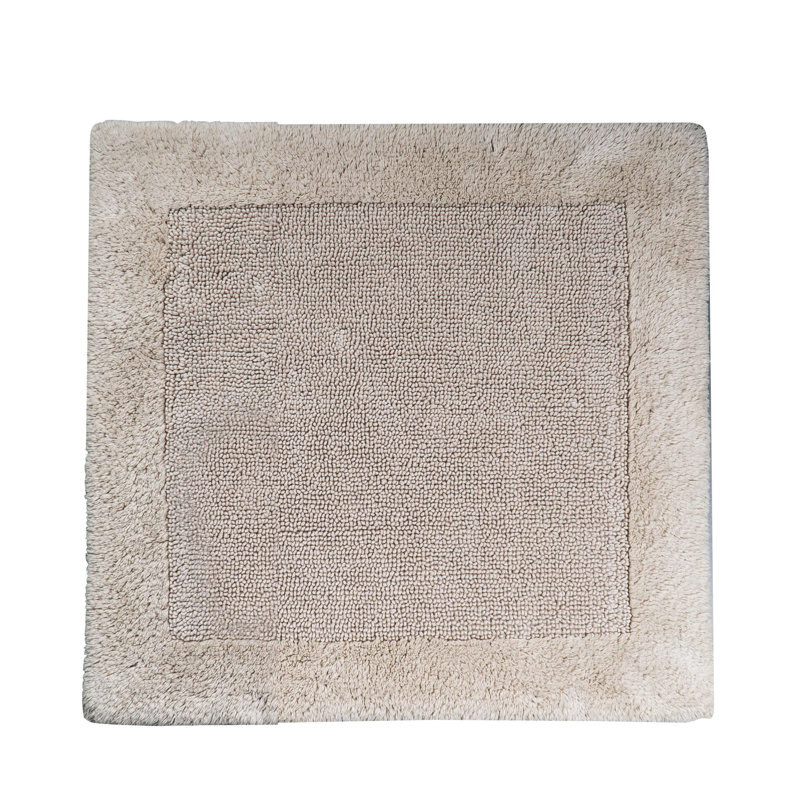 Amelie Square Bath Rug, Beige, 50cm W x 55cm L