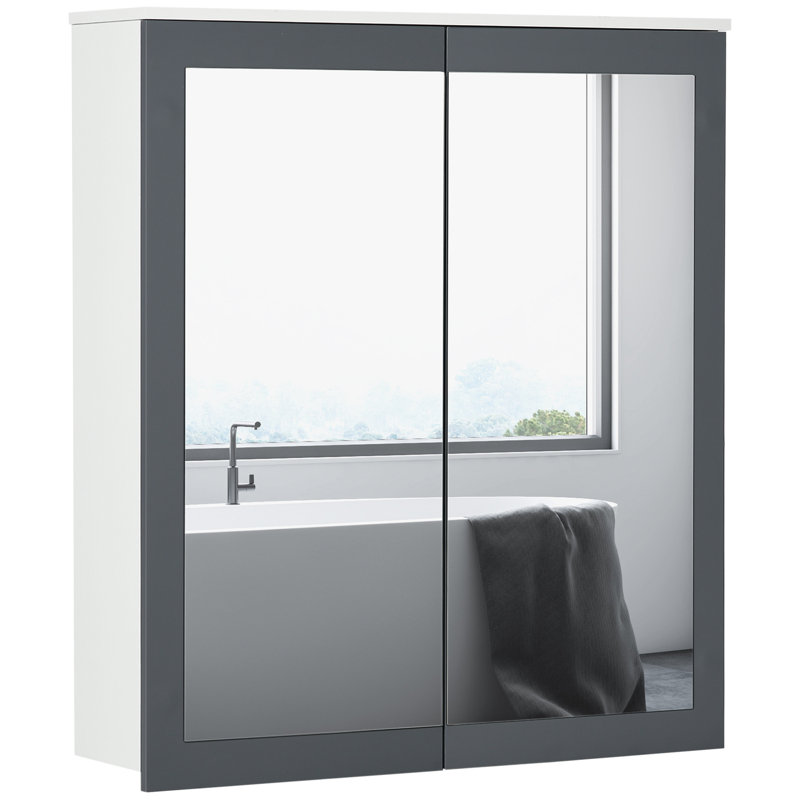 Space-saving Mirror Cabinet Mdf Modern Bathroom Wall Storage