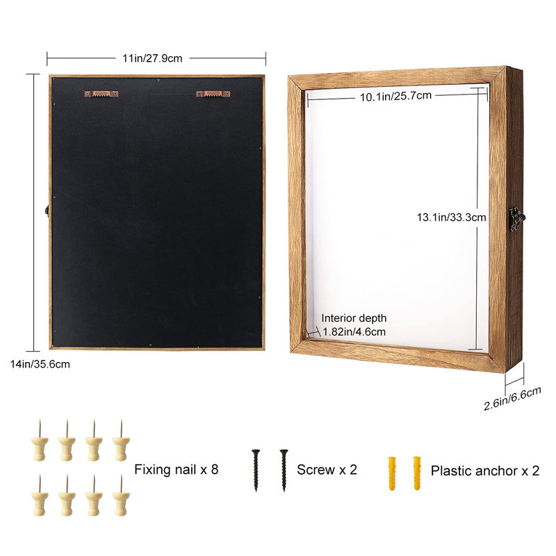 Shadow Box Display Case Shadowbox Frame With Linen Back Memorabilia Bouquet Medals Photos Memory Box For Keepsakes