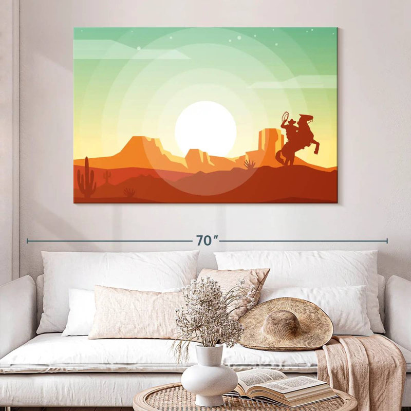 Lelar Western Desert, 34" H x 51" W
