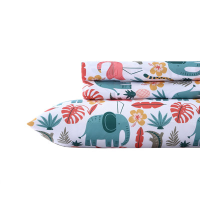Poppy & Fritz Wild Animals Microfiber Sheet Set