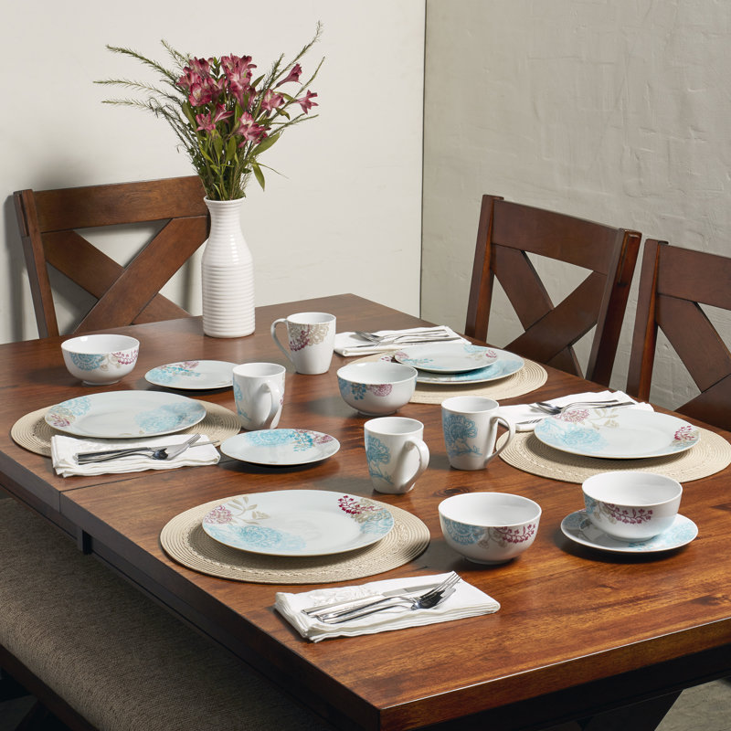 Emma Multicolor Floral Porcelain 16-Piece Dinnerware Set