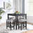 Industrial Style 5 Piece Dining Table And Chairs Set, Ideal For Living Room, Dining Room And Game Room, Space - Saving And Comfortable-817398716-817398717