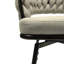 Ensemble de tabourets de bar 28 po en lin tissé à 28 po avec 4 tabourets à pieds noirs sans îlot de cuisine réglable, 360 tabourets de bar pivotants avec tabouret de bar et repose-pieds (gris)