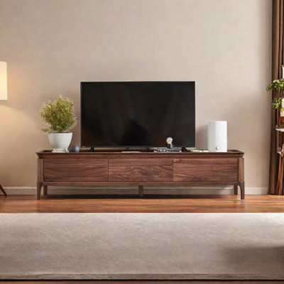 All solid wood simple modern TV cabinet