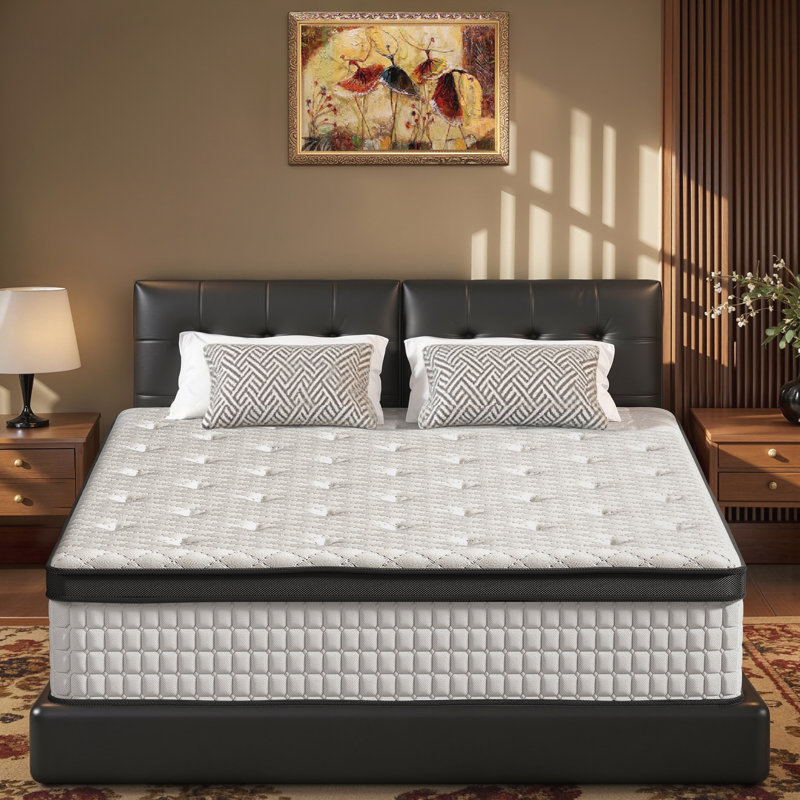 12 Inch Hybrid Mattress With Gel Infused Memory Foam For Cool Sleep Pressure Relief And Back Pain Support, Twin