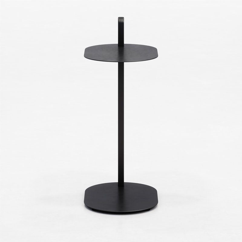Alden Steel C Table End Table 29in H, Black