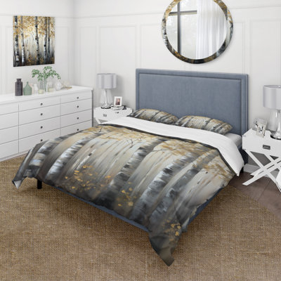 Ensemble de housse de couette Birch Tree Forest Wonderland V - Tree