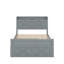 Lit double en bois avec lit gigogne simple et trois tiroirs de rangement-325680316