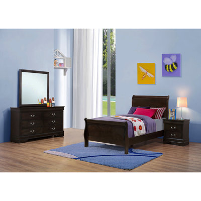Bruno Cappuccino 4-Piece Twin Bedroom Set